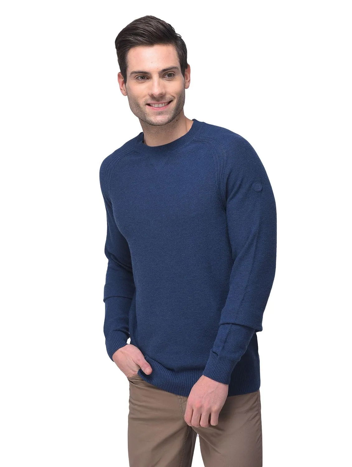 M Blue Full Sleeved Pullover - Thumbnail 6