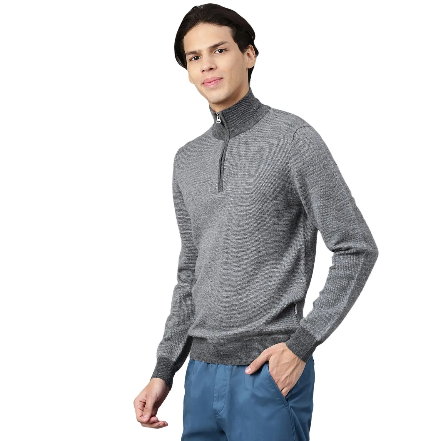 Grey Anthra pullover for men - Thumbnail 2