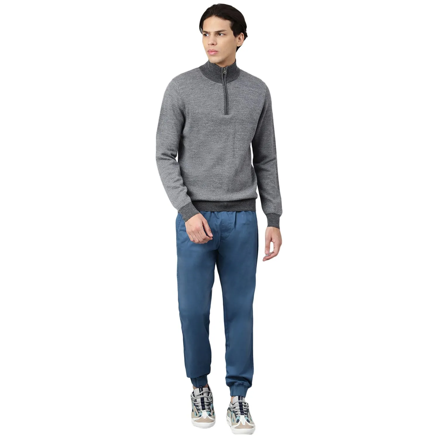Grey Anthra pullover for men - Thumbnail 7