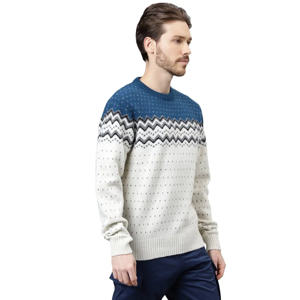 Cream Multi Pullover for Men - Thumbnail 3