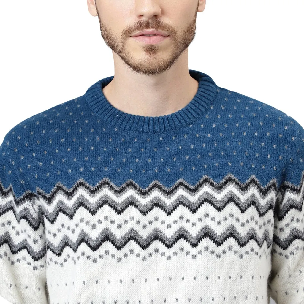 Cream Multi Pullover for Men - Thumbnail 6