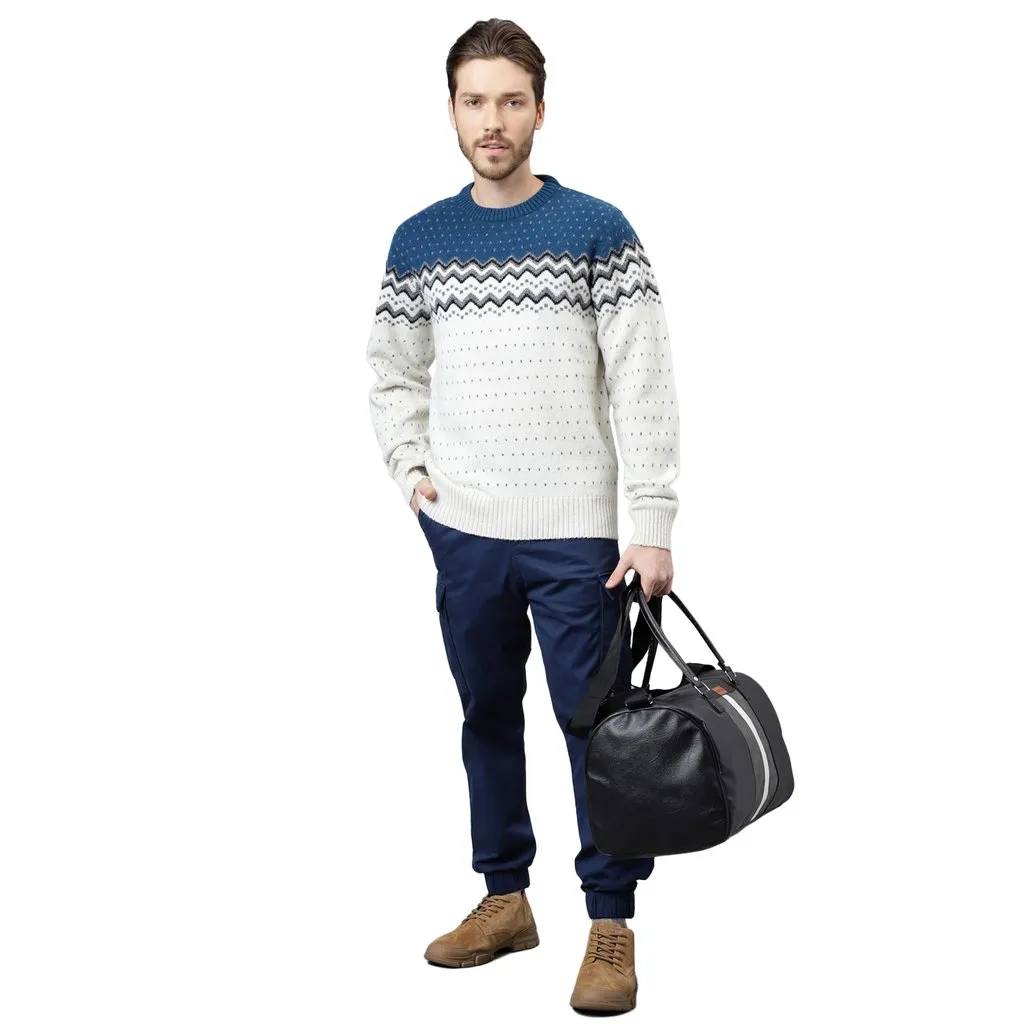 Cream Multi Pullover for Men - Thumbnail 8