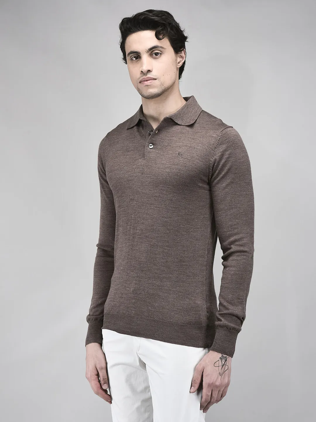 Woods Mouse Polo Jumper For Men - Thumbnail 2