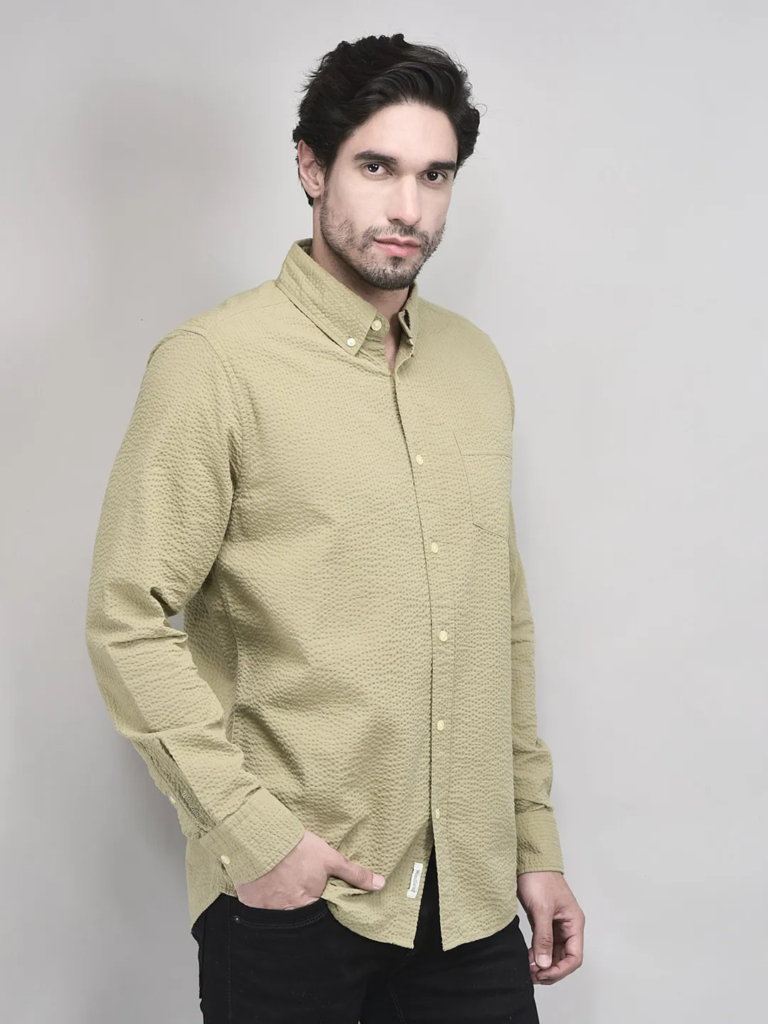 Organic Cotton Dried Hub Shirt For Men - Thumbnail 2