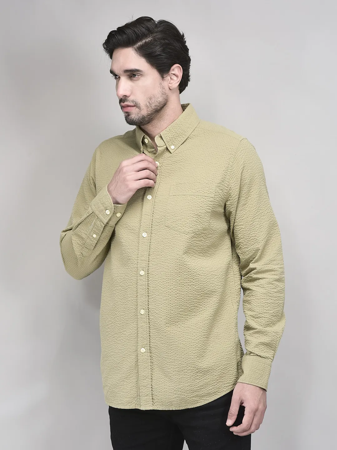 Organic Cotton Dried Hub Shirt For Men - Thumbnail 3