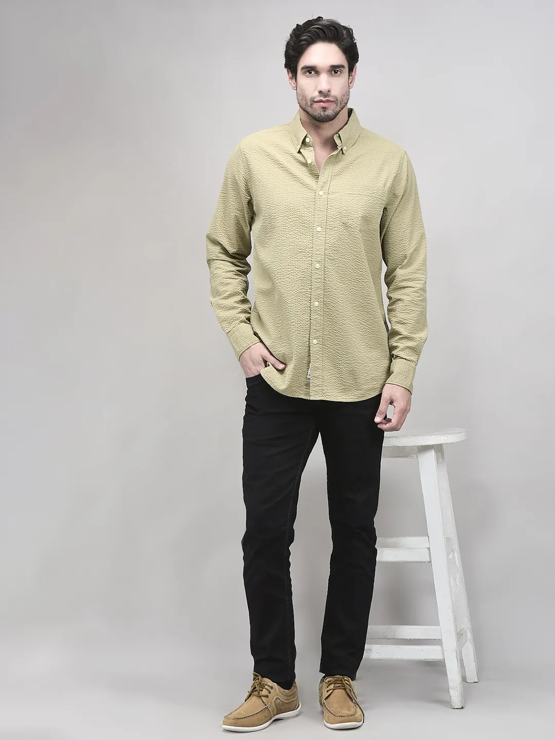 Organic Cotton Dried Hub Shirt For Men - Thumbnail 7