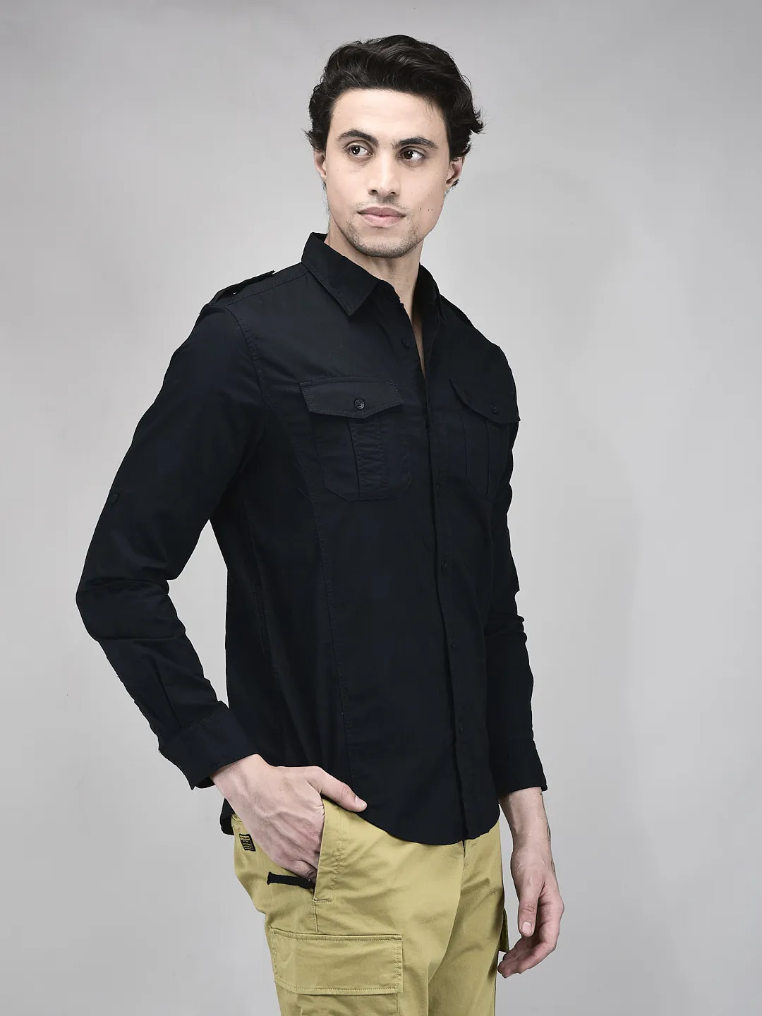 Woodland DNavy Shirt For Men - Thumbnail 2