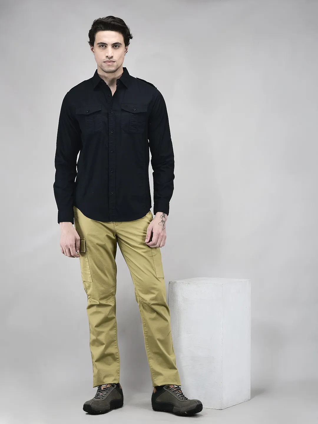 Woodland DNavy Shirt For Men - Thumbnail 7