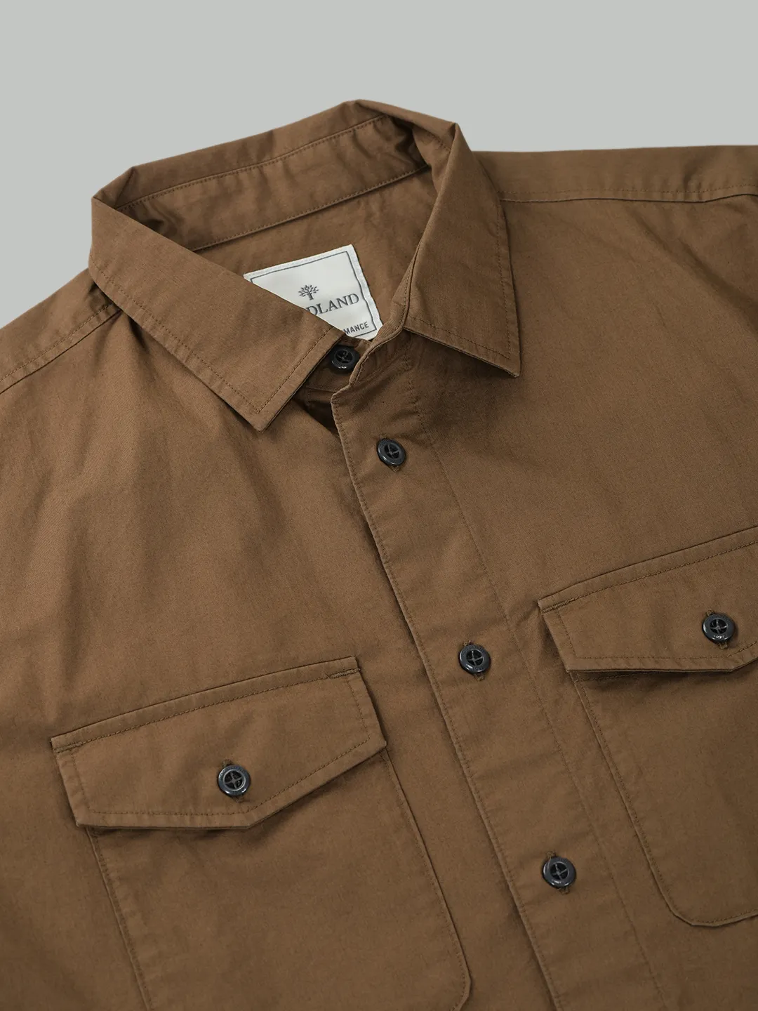Woodland Men Camel Regular Fit Full Sleeve Shirt - Thumbnail 5