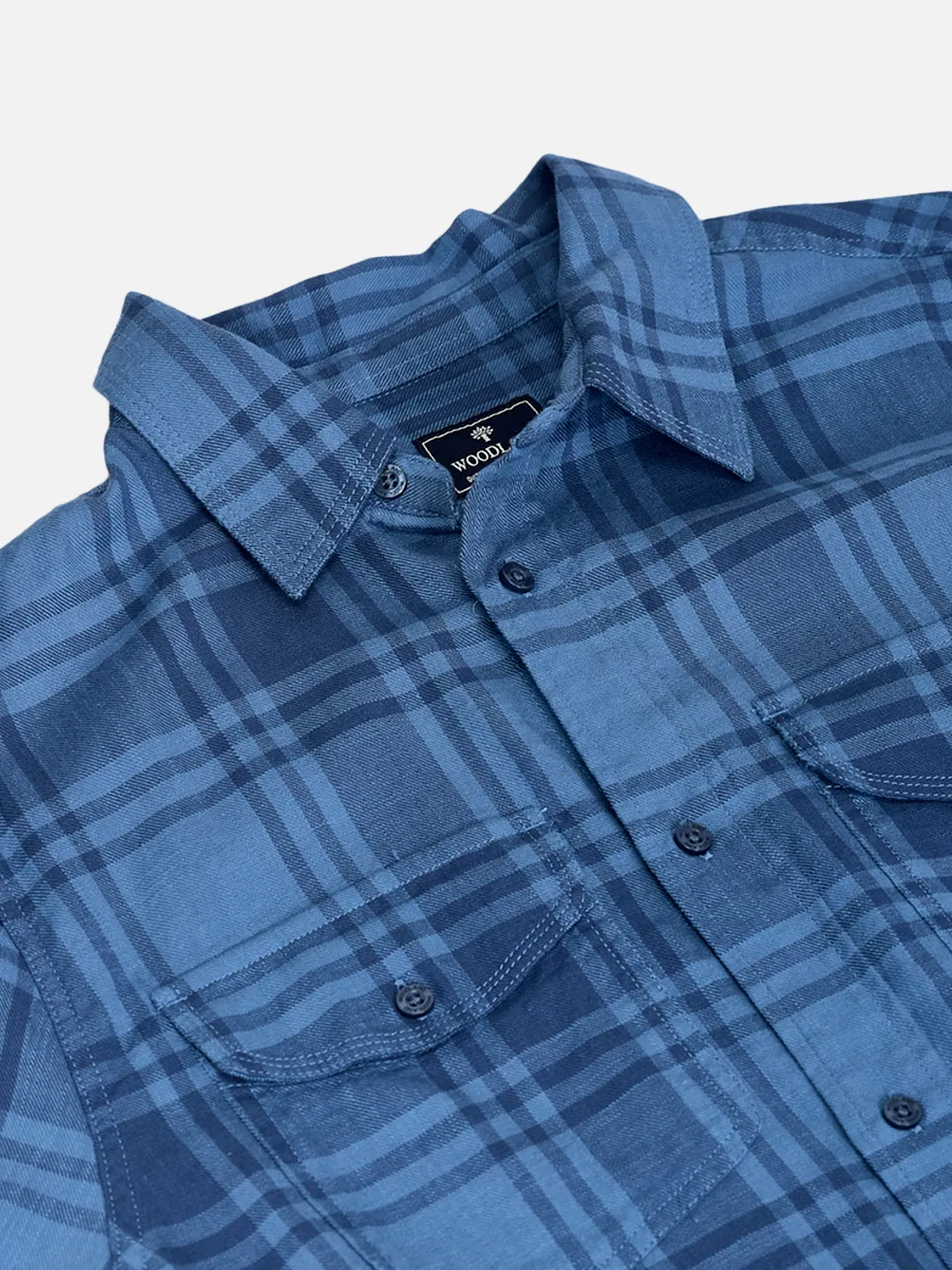 Woodland Men Blue Multi Checked Utility Shirt 5