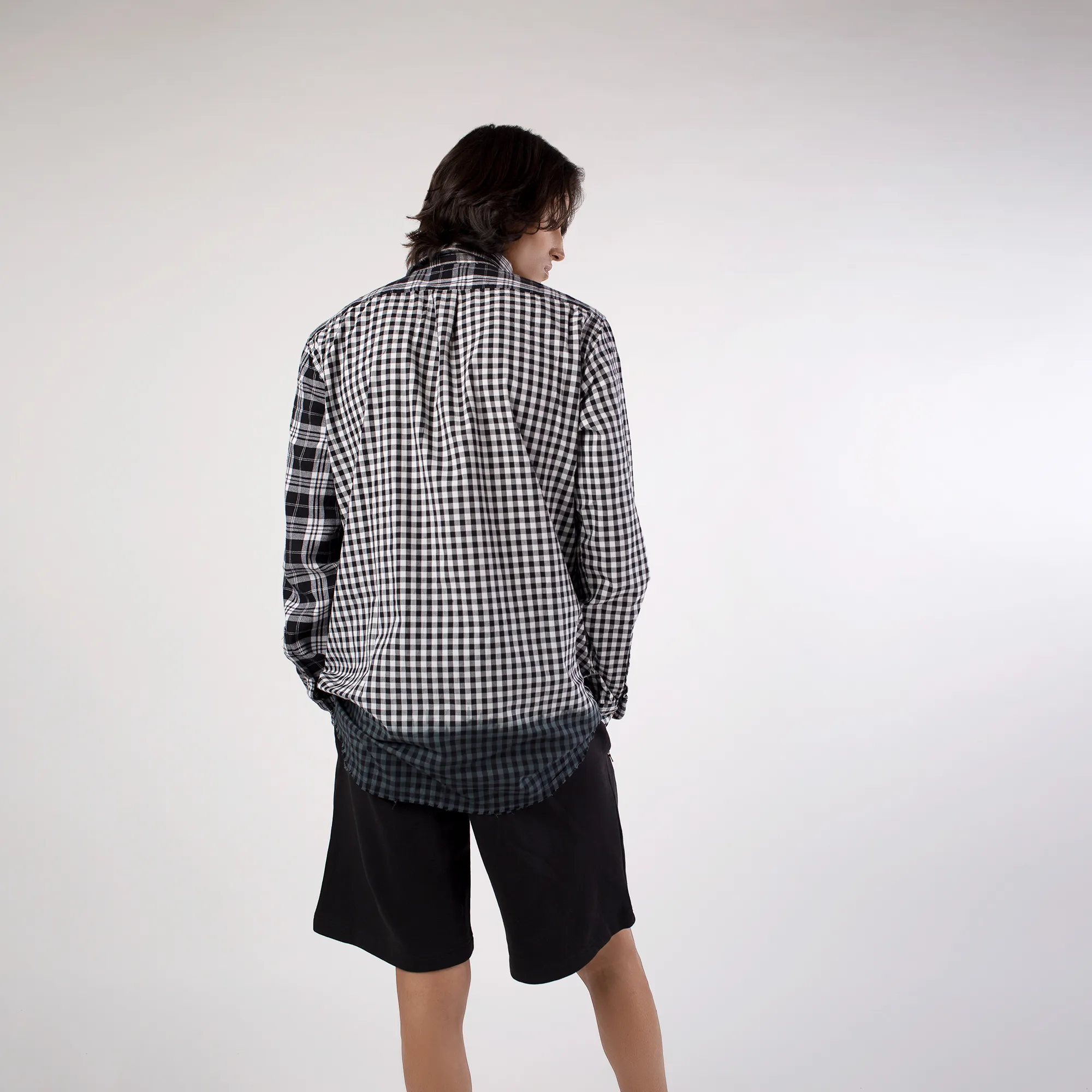 Rustic Check Brown Cotton Shirt - Thumbnail 4