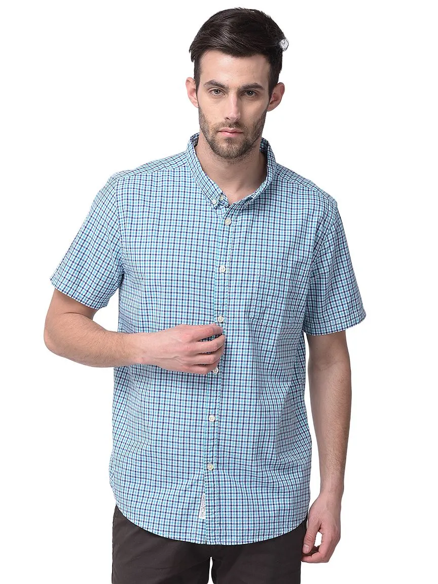 TBLUE/WHITE gingham shirt - Thumbnail 2
