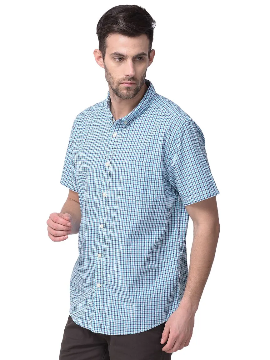 TBLUE/WHITE gingham shirt - Thumbnail 5