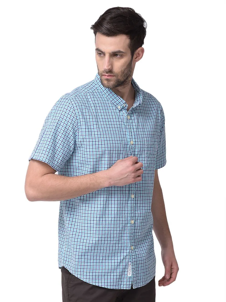 TBLUE/WHITE gingham shirt - Thumbnail 6