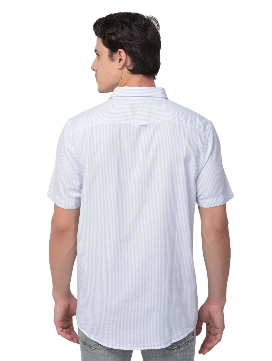 Sky blue half sleeves shirt - Thumbnail 4