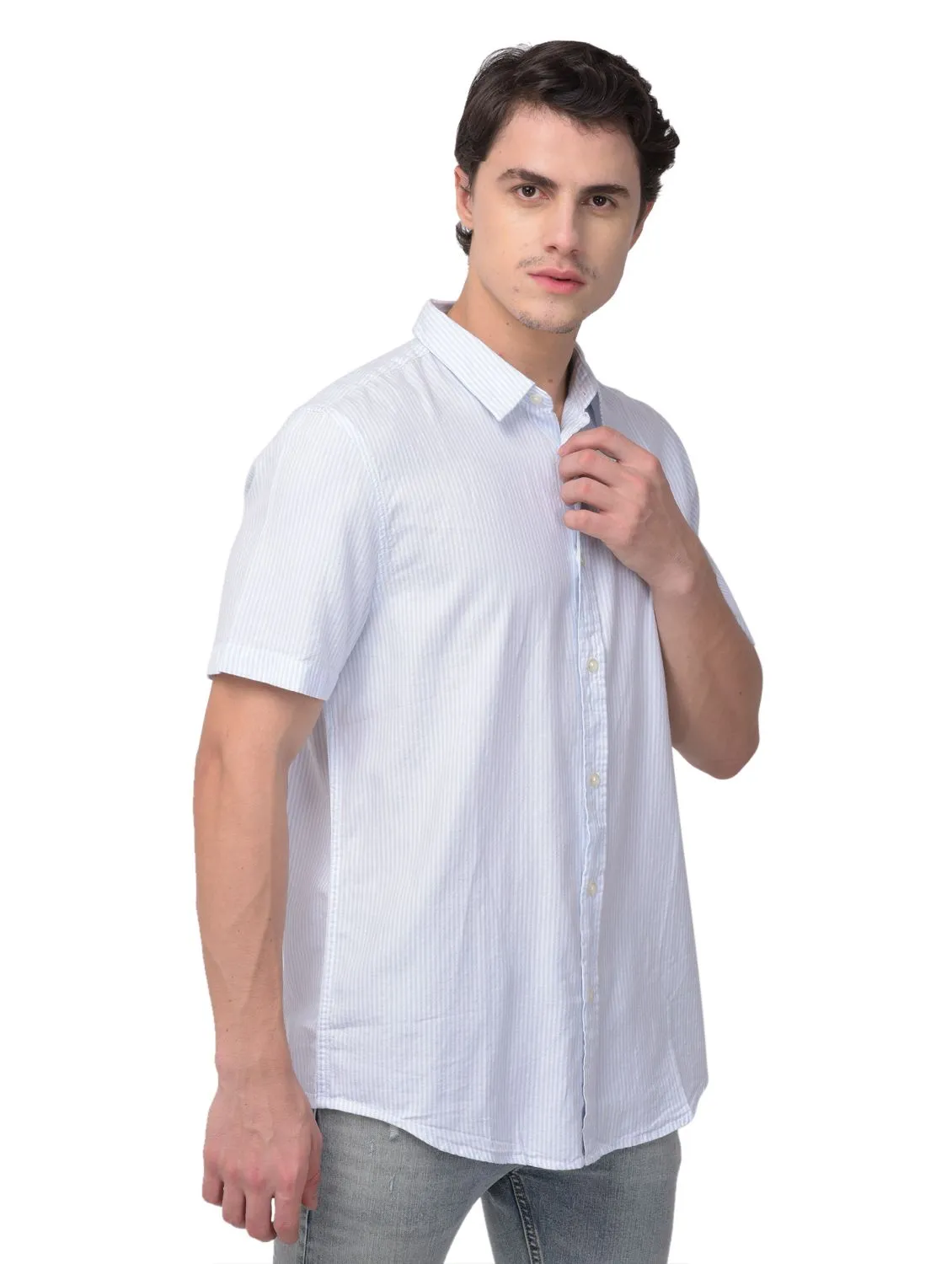 Sky blue half sleeves shirt - Thumbnail 6