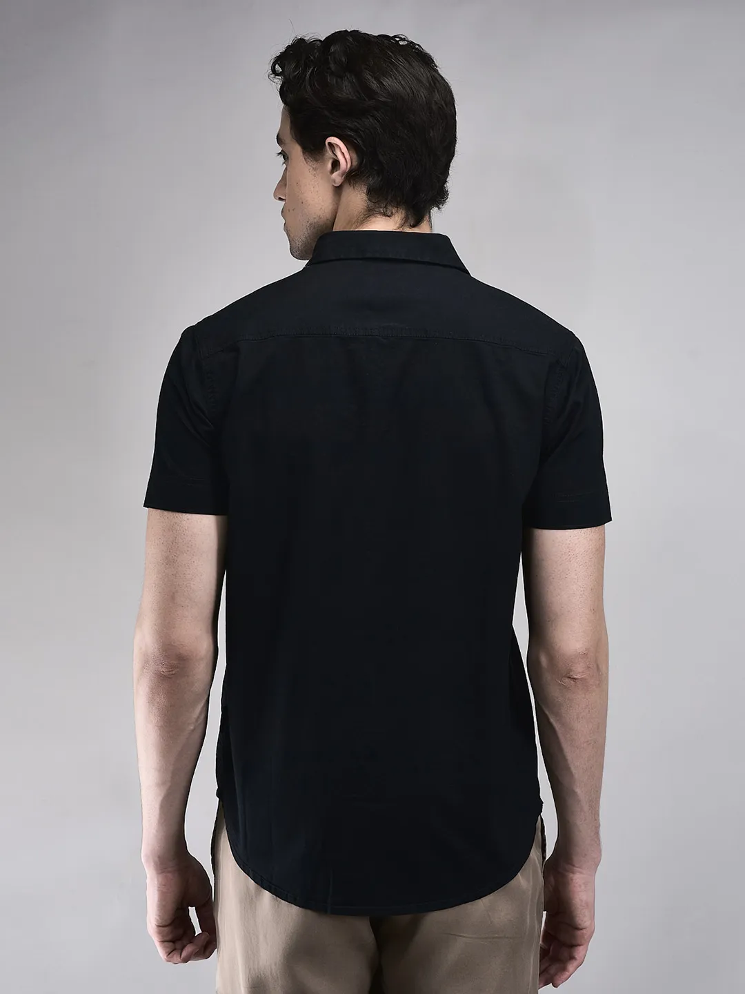 Cotton Spandex Dnavy Shirt - Thumbnail 6