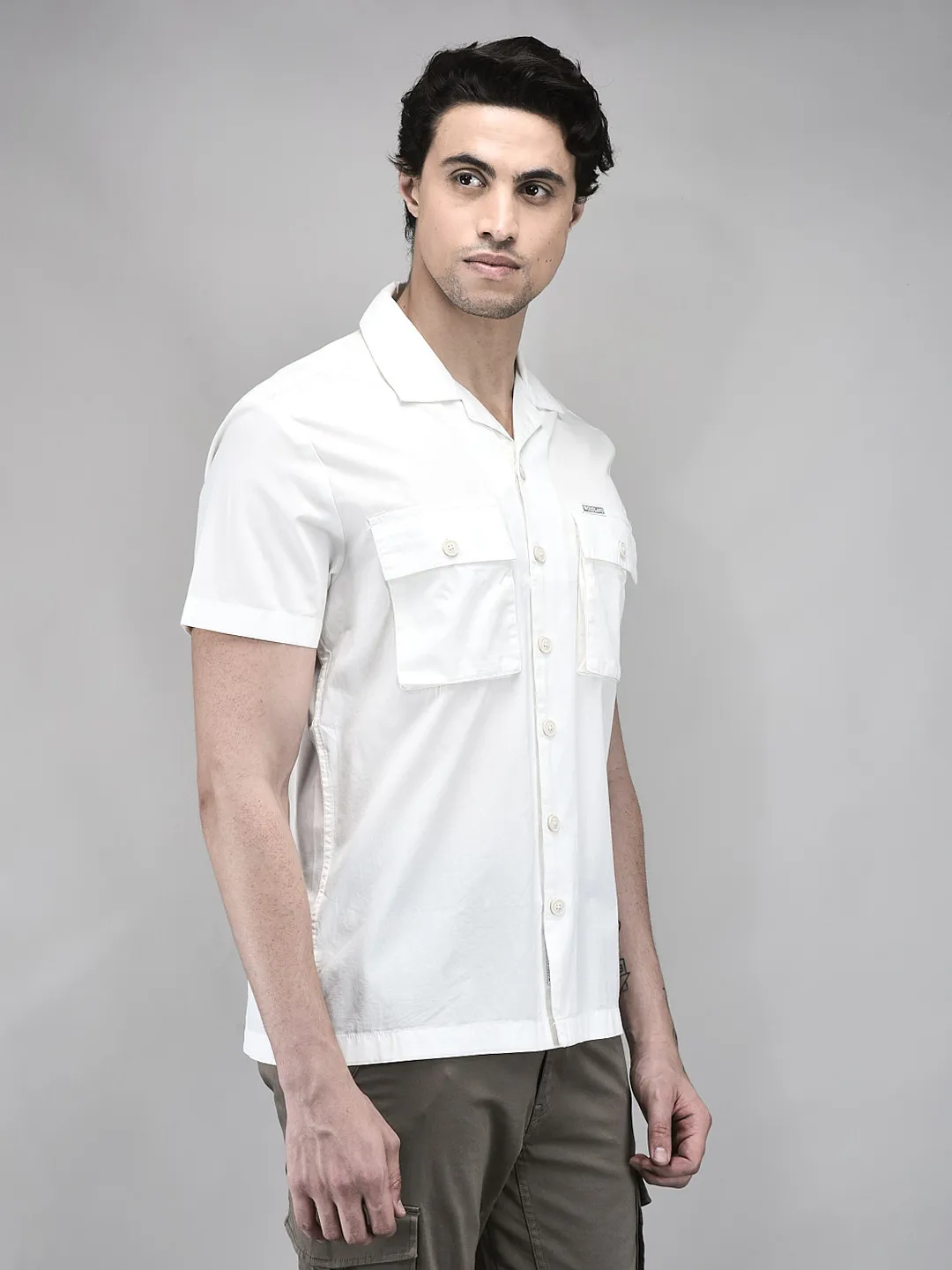 Woodland White Men Shirt - Thumbnail 3