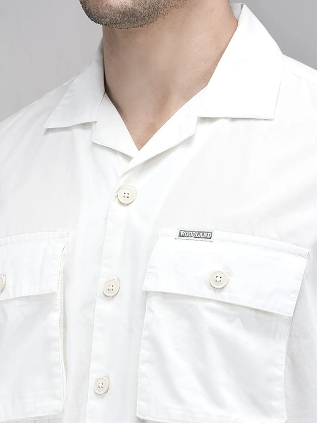 Woodland White Men Shirt - Thumbnail 4