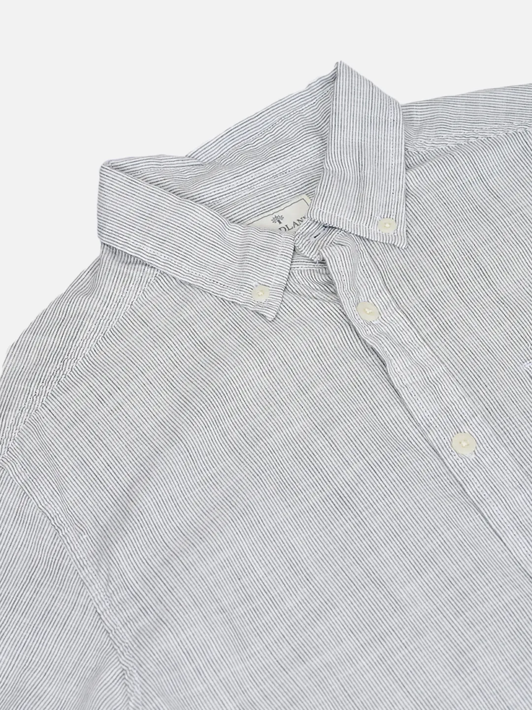 Woodland Men OWhite Cotton Striped Casual Shirt 5