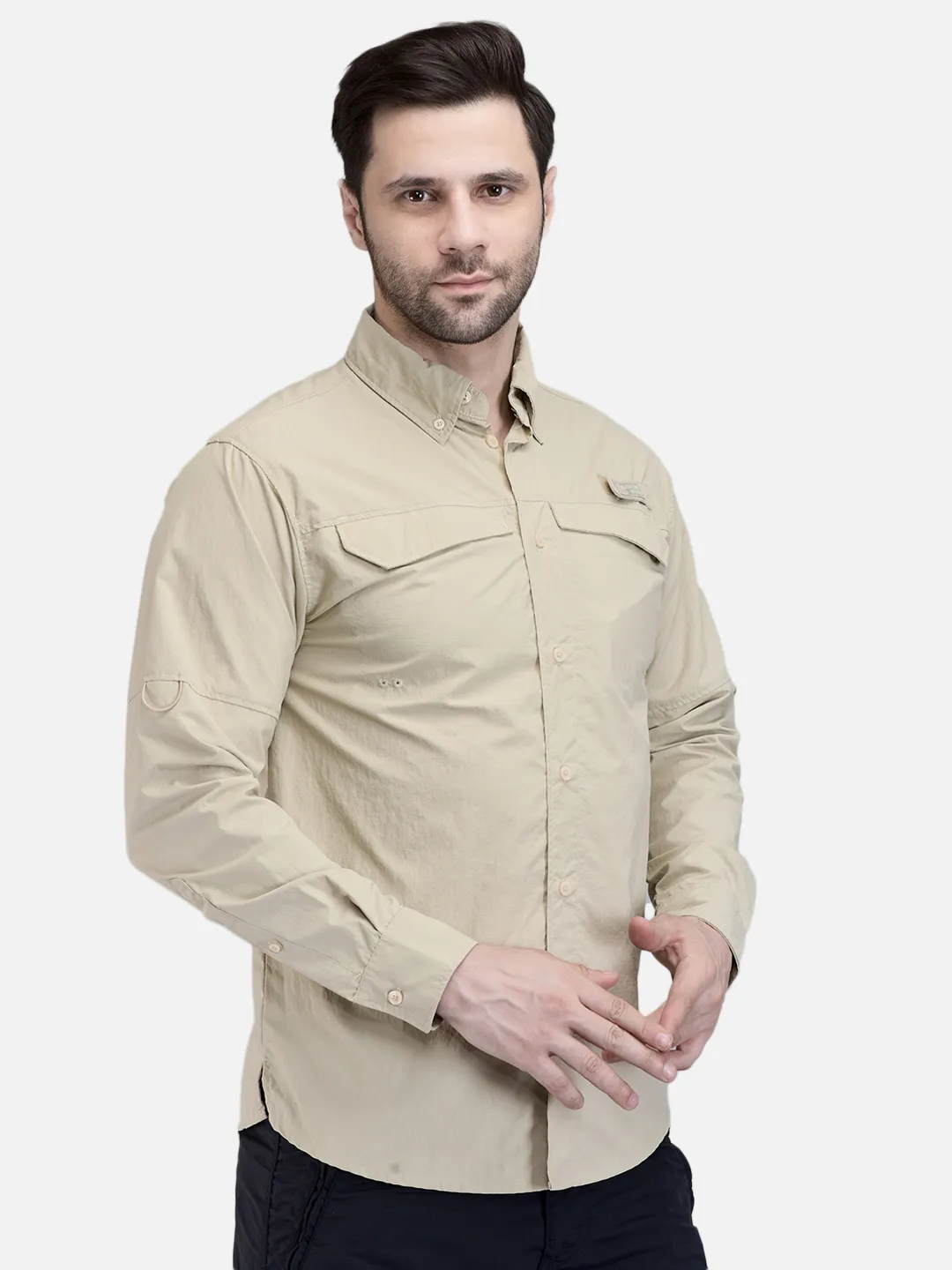 Woodland Men Beige FS Fishing Shirt 3