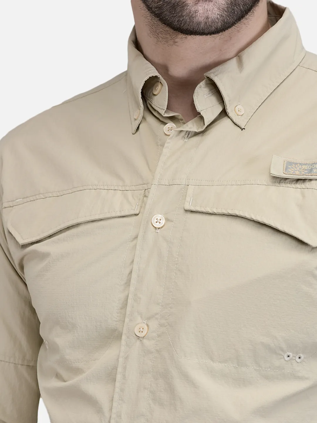 Woodland Men Beige FS Fishing Shirt 4