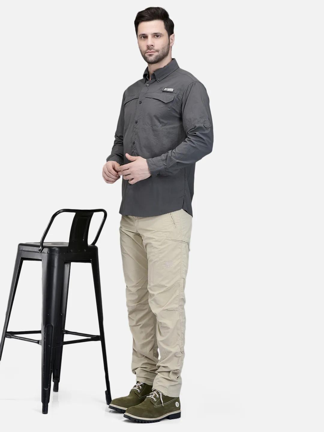 Woodland Men D-grey  FS Fishing Shirt 7