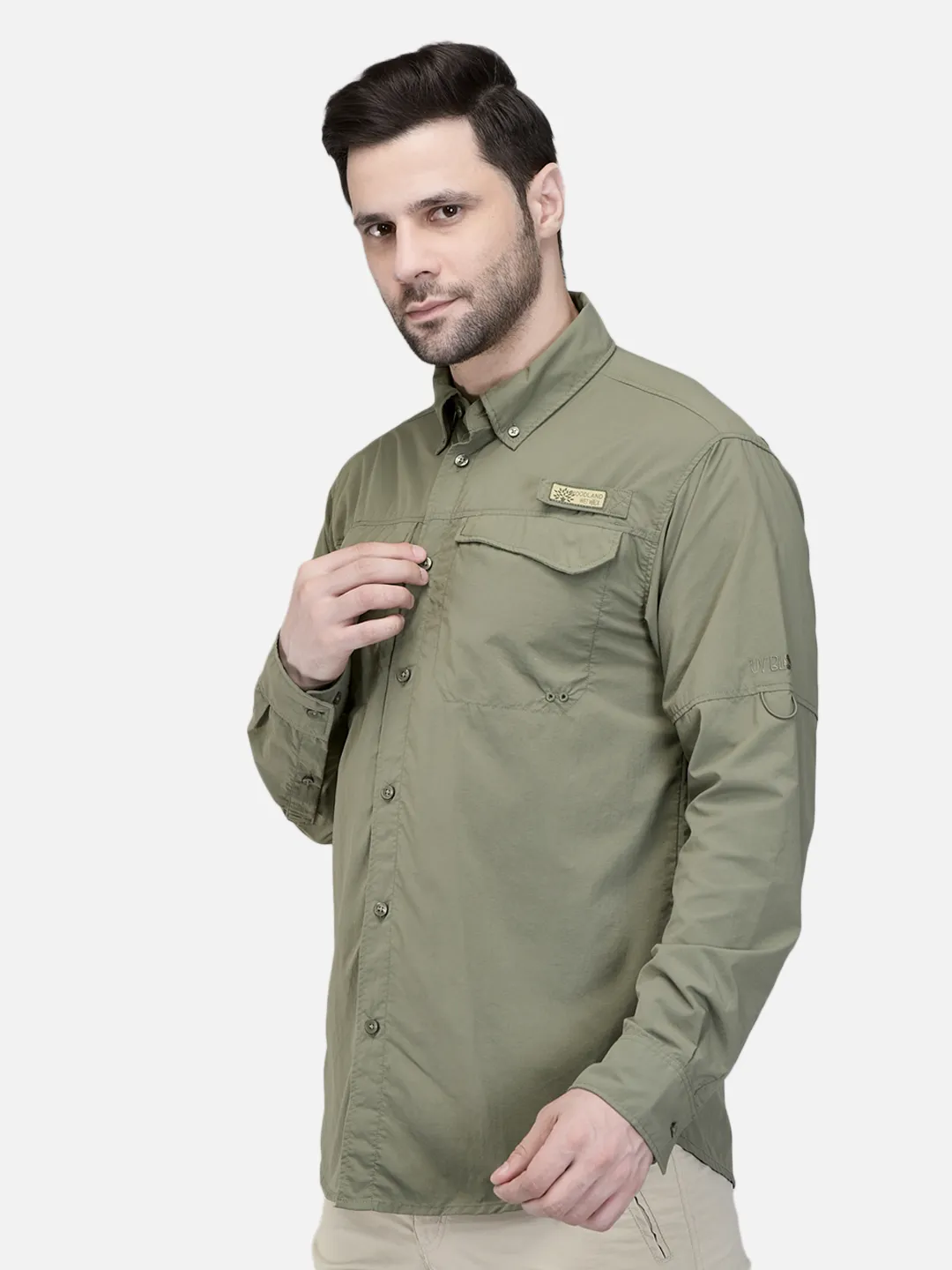 Woodland Men Olive FS Fishing Shirt 2