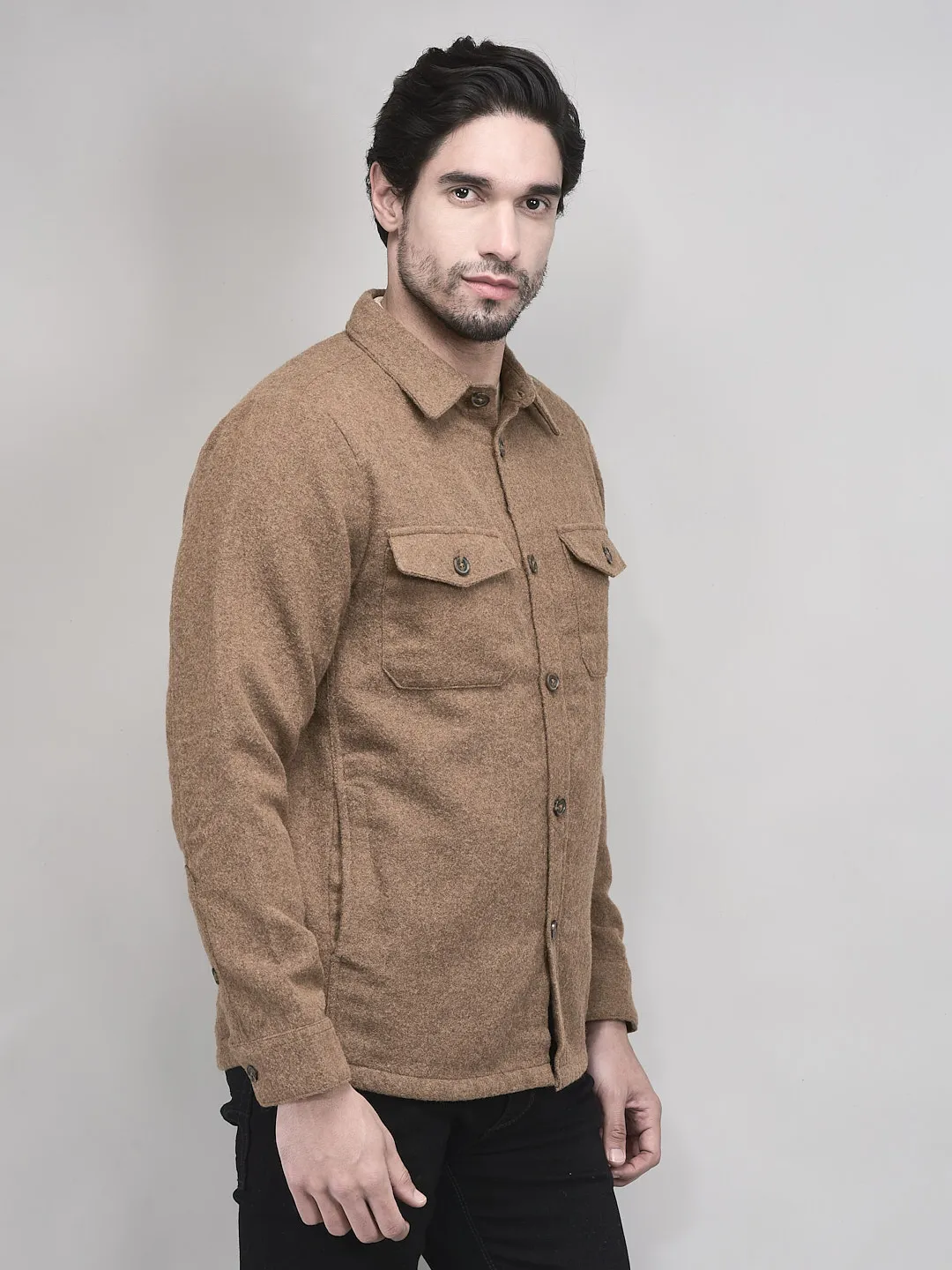 Woodland Camel Men Prewinter Shirt - Thumbnail 2