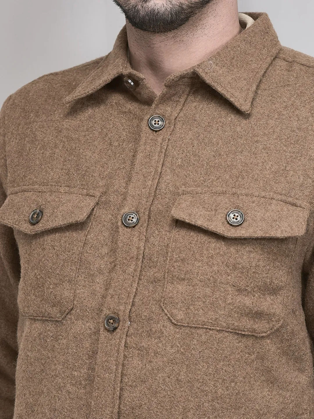 Woodland Camel Men Prewinter Shirt - Thumbnail 4