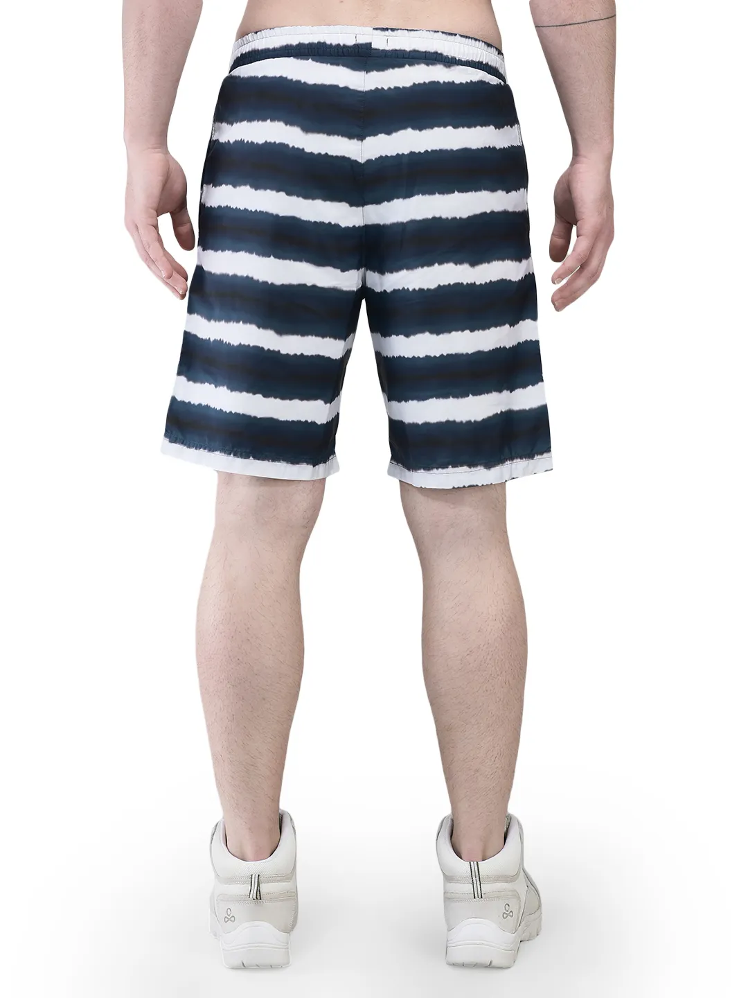 Sblue/White Tie-Dye Shorts - Thumbnail 6