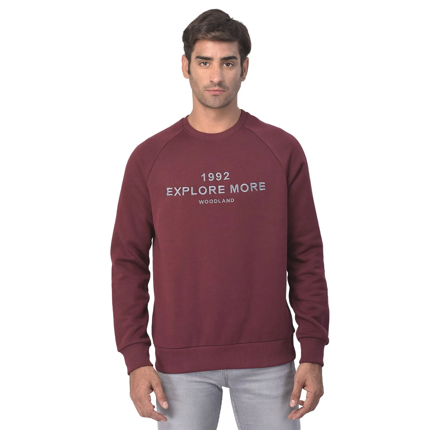 Dark wine sweatshirt for men - Thumbnail 2