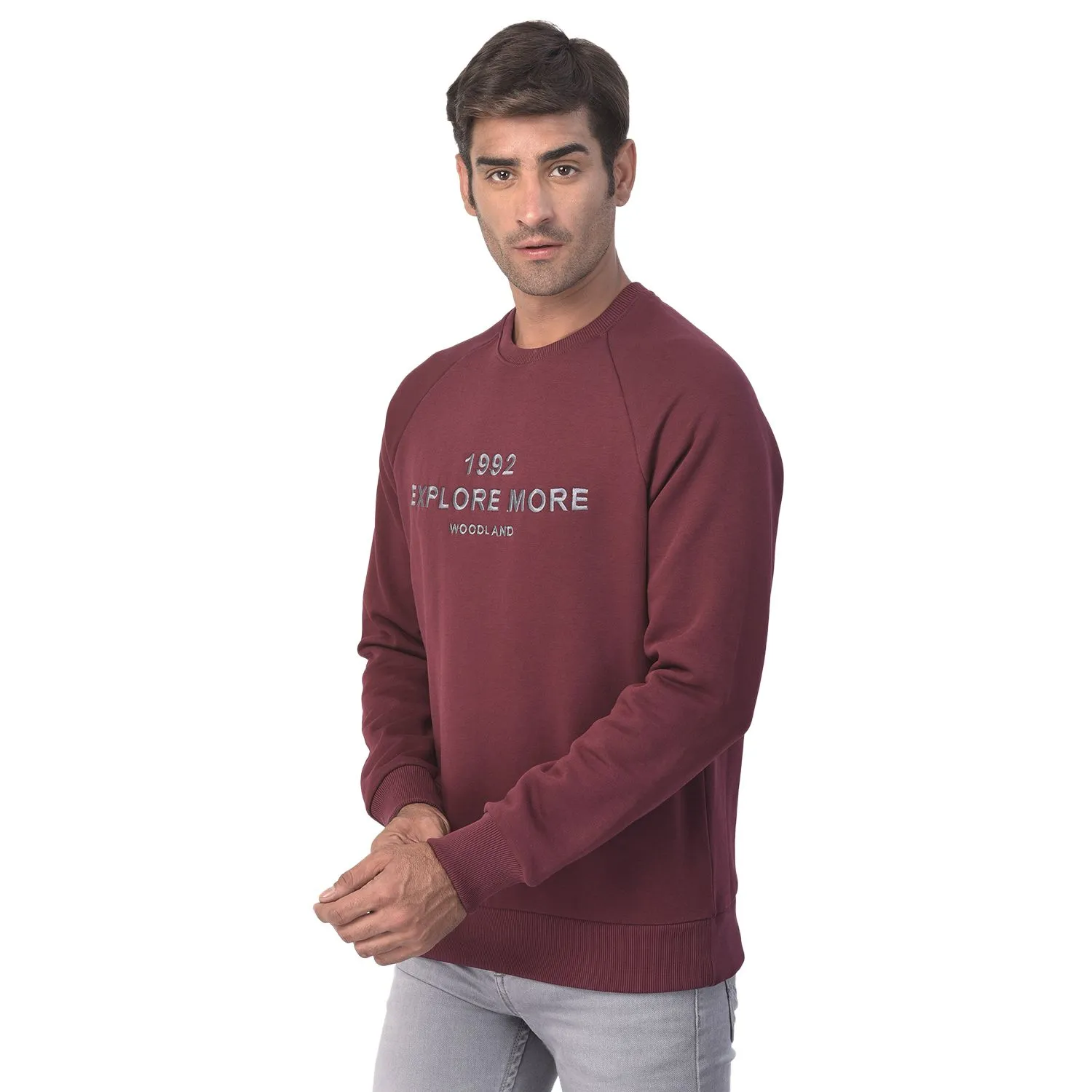 Dark wine sweatshirt for men - Thumbnail 5