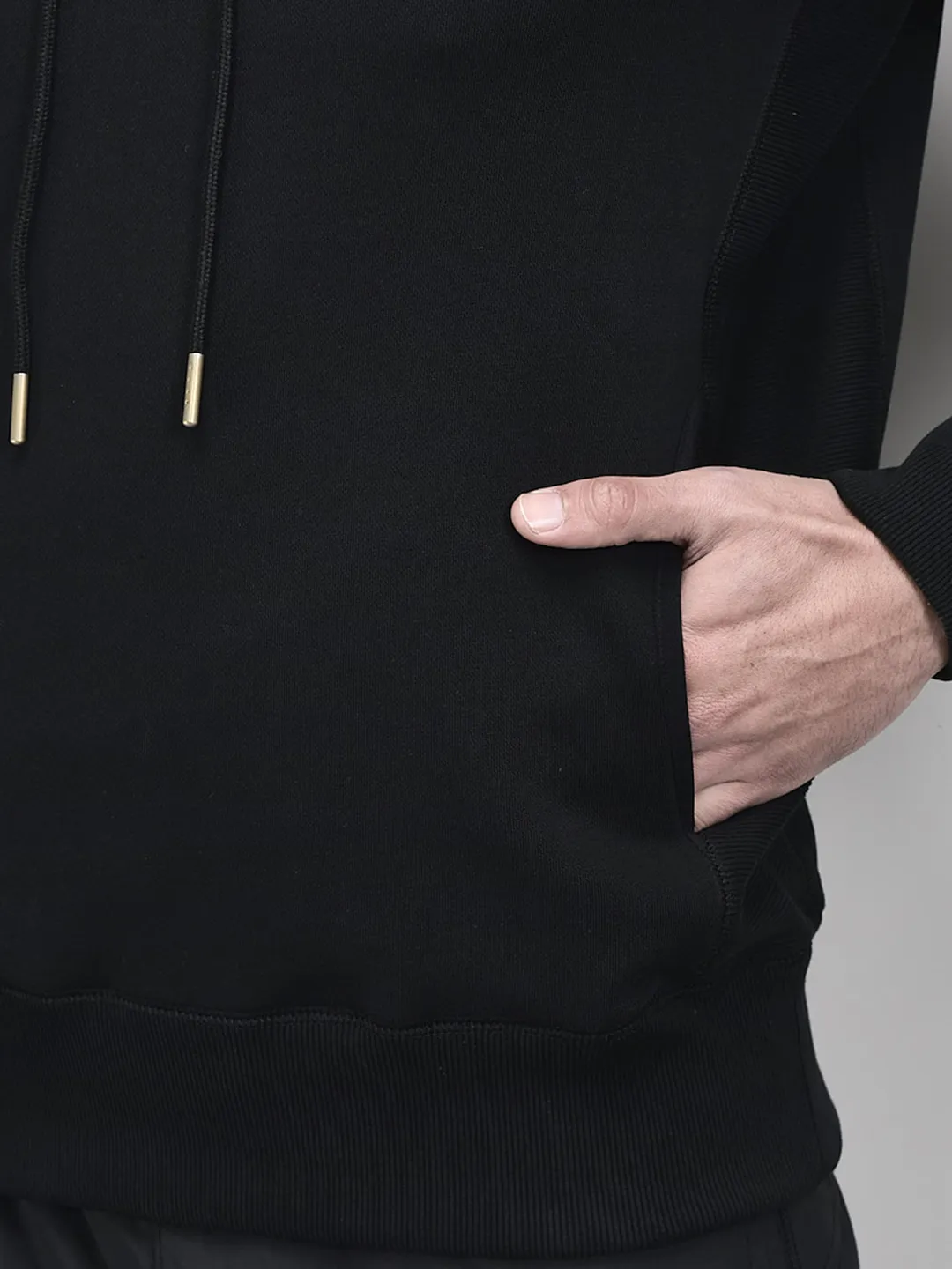 Woodland Men Black Hoodie Sweatshirt - Thumbnail 7