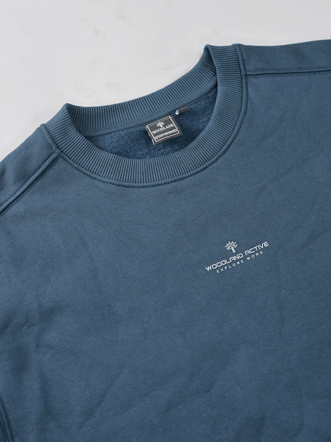 Woodland Blue Round Neck Sweatshirt - Thumbnail 5