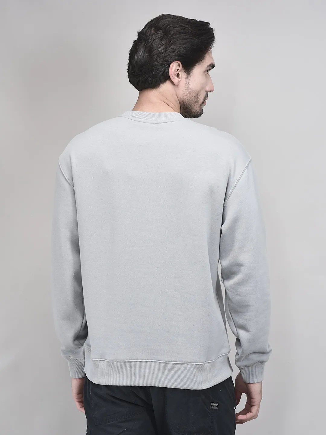 Woodland Grey Round Neck Sweatshirt - Thumbnail 6