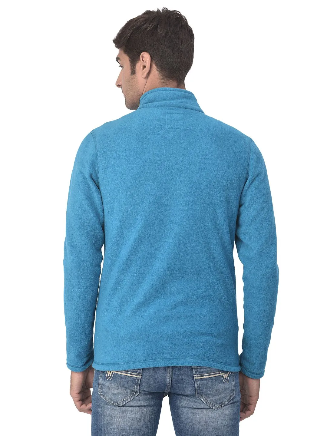 Teal blue sweatshirt for men - Thumbnail 4