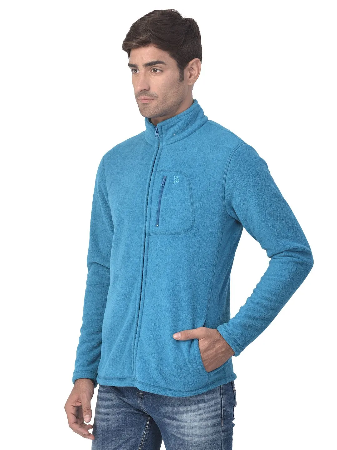 Teal blue sweatshirt for men - Thumbnail 5