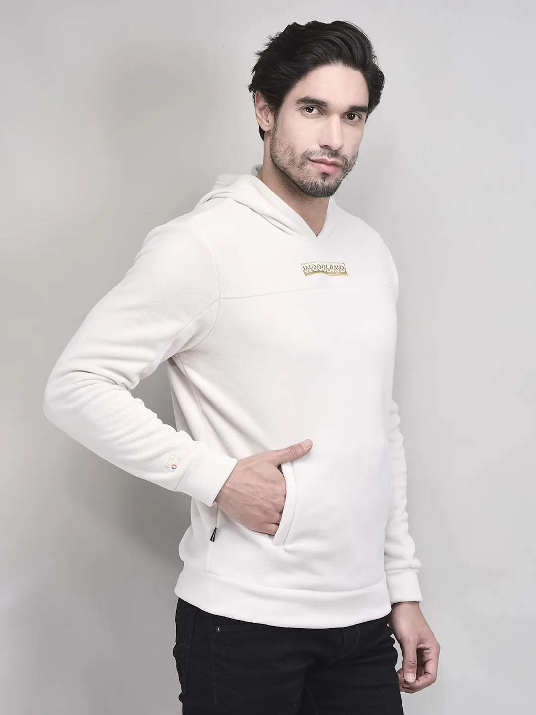 Insulating Moonbeam Polar Fleece Hoodie For Men - Thumbnail 2