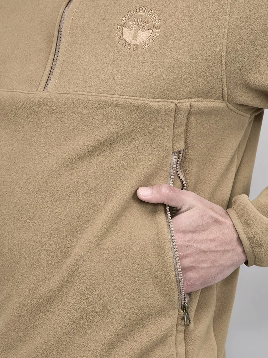 Woodland Otter Cozy Polar Fleece Sweatshirt For Men - Thumbnail 6