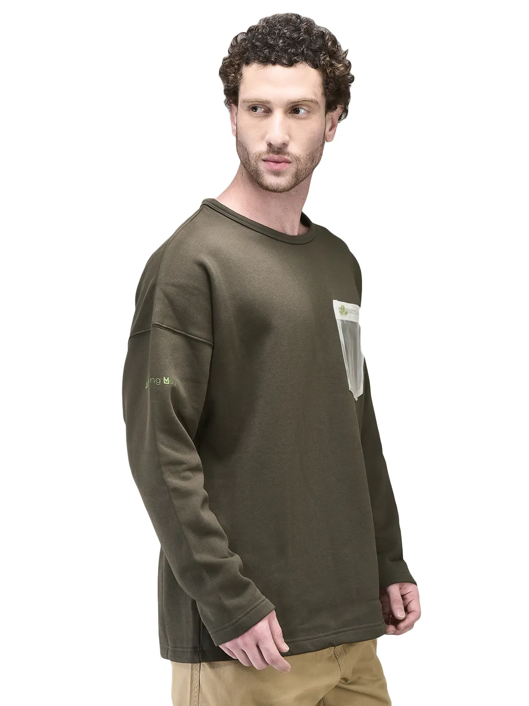 Olive sweatshirt - Thumbnail 8