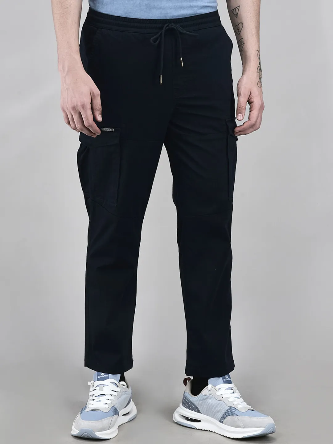 cotton-elastane-navy-cargo-trousers