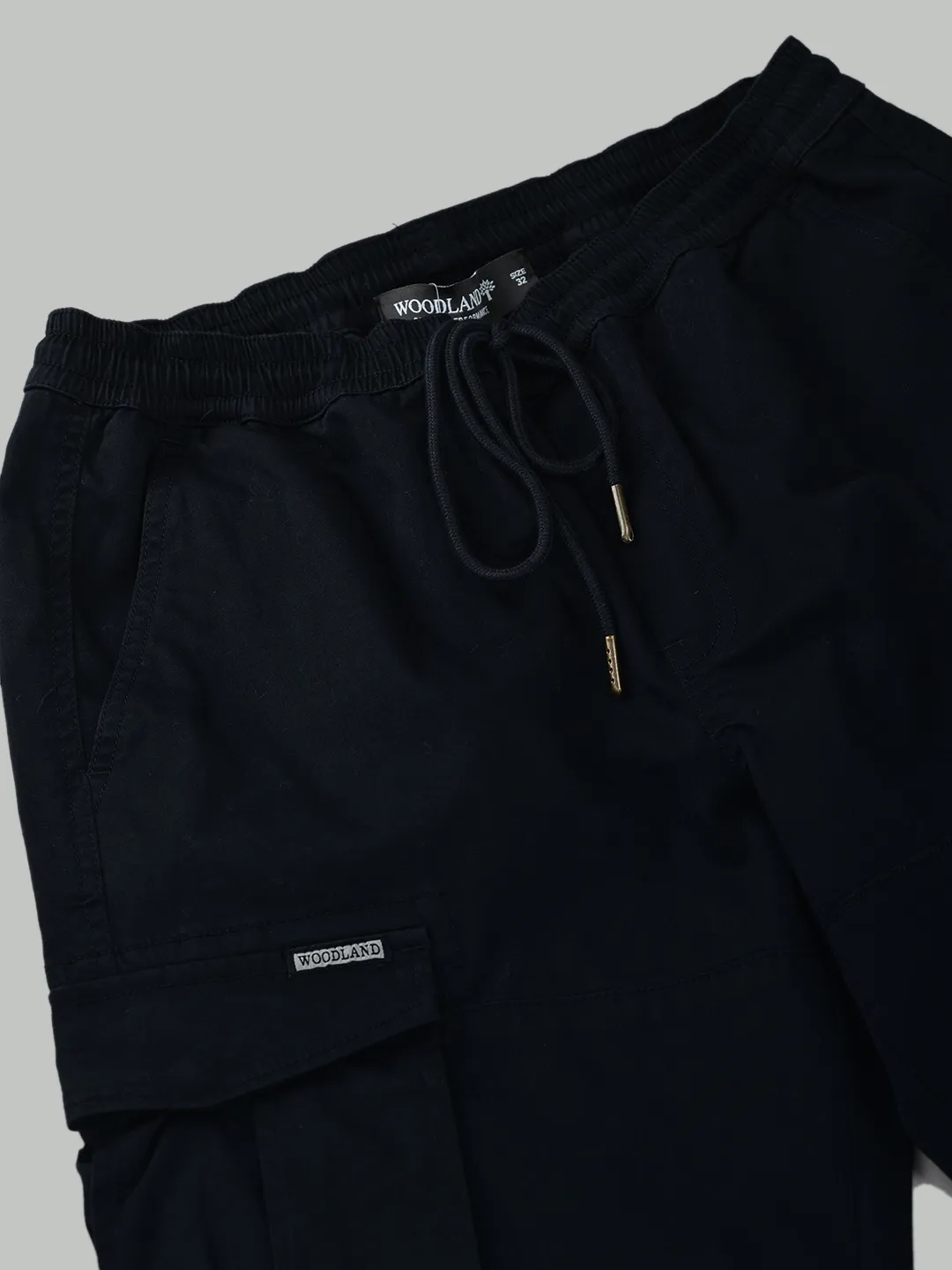 Cotton Elastane Navy Cargo Trousers - Thumbnail 5