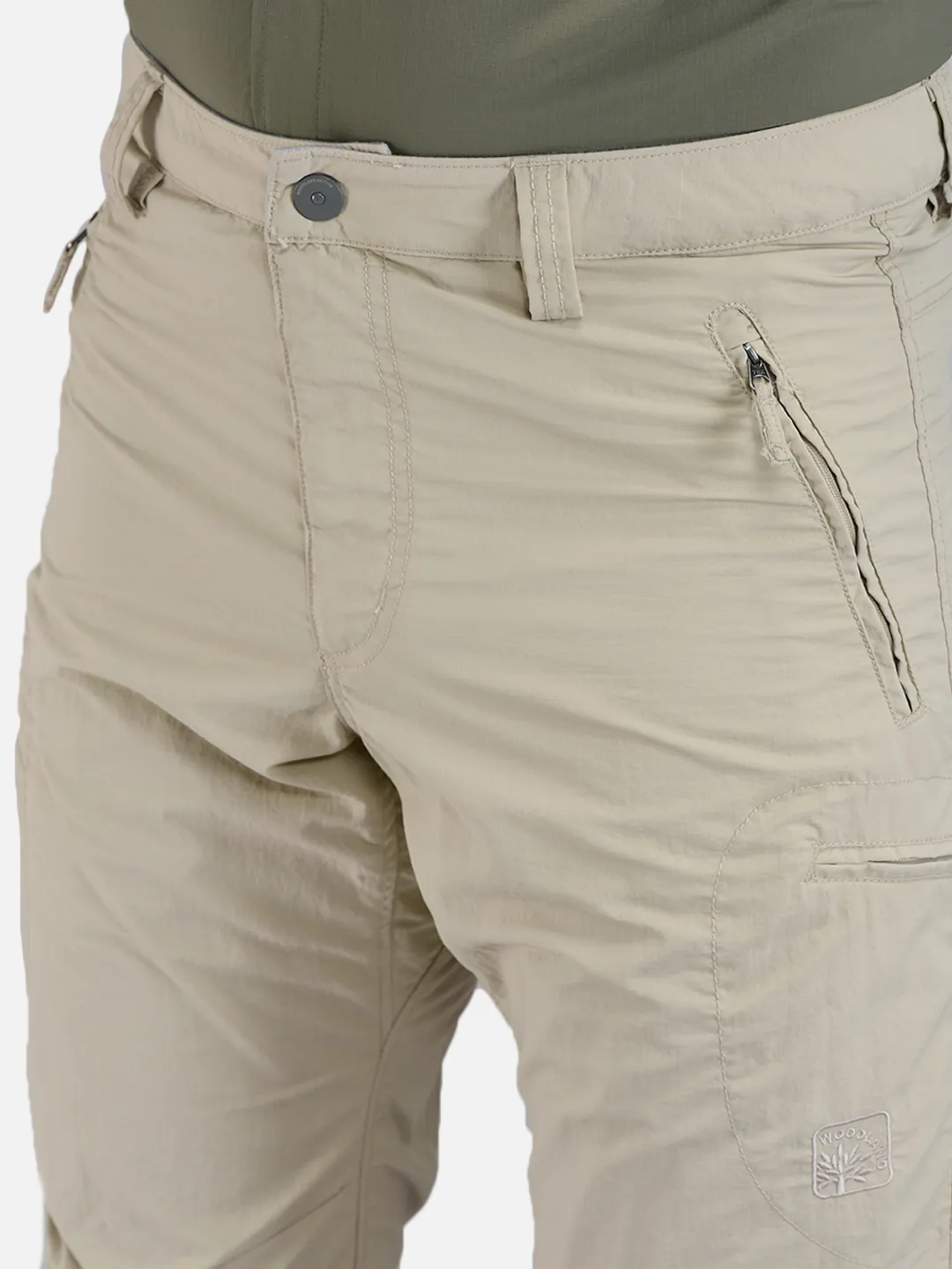Woodland Men Beige Nylon Cargo Pants 4
