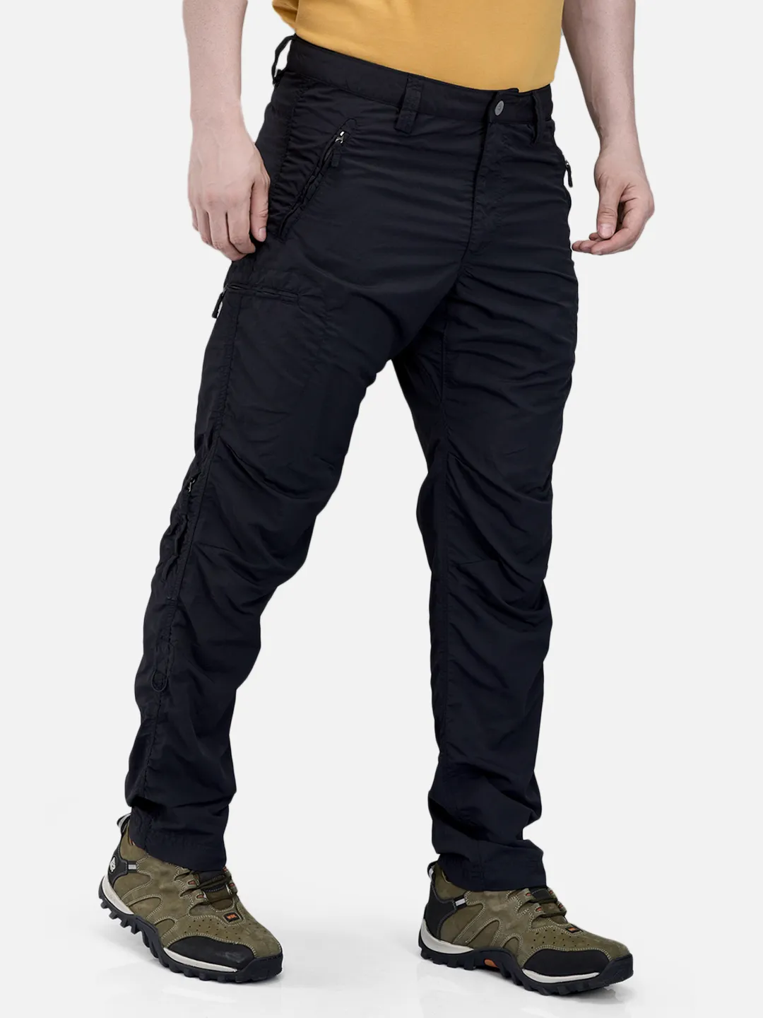 Woodland Men Black Nylon Cargo Pants 3