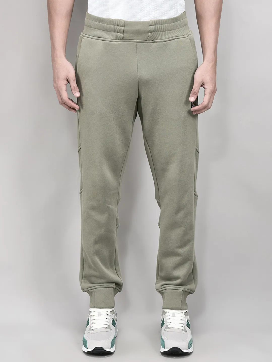 woodland-green-stretchable-track-bottom-for-men