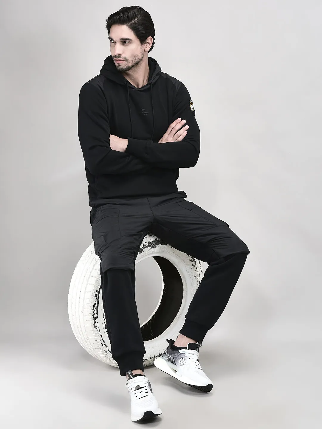 Premium Design Men Black Track Bottom - Thumbnail 7