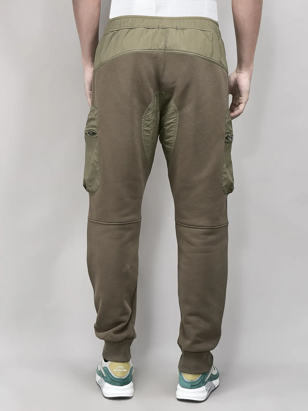 Premium Design Men Olive Track Bottom - Thumbnail 7