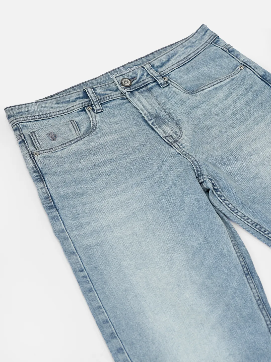 Woodland Men Light Blue Comfort Stretch Denim Trouser 5