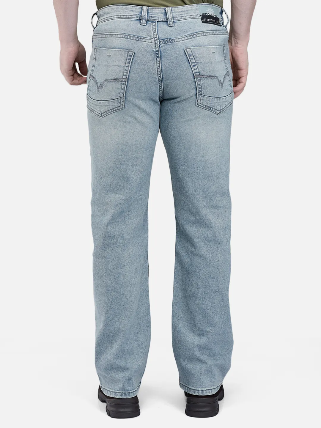 Woodland Men Light Blue Comfort Stretch Denim Trouser 6
